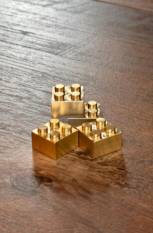 Brass Metal Brick - 2X2